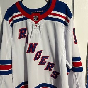 Fanatics Blue and Red Hockey Jersey